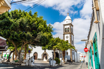 Historic San Gines Parish in Arrecife downtown, Lanzarote, Canary Islands, Spain
