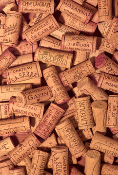 Corcks of the famous wines from Bordeaux