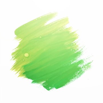 Hand draw green watercolor strock design