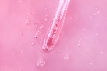 glass pipette serum gel closeup
