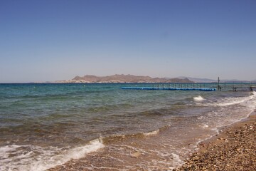 Sand beach in Kos Island, Greece, Aegean Sea
