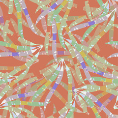 Naklejka premium seamless abstract colourful leafs pattern background , greeting card or fabric