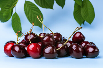 Juice and fresh cherry