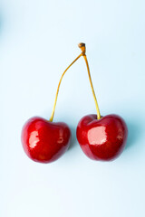 Juice and fresh cherry