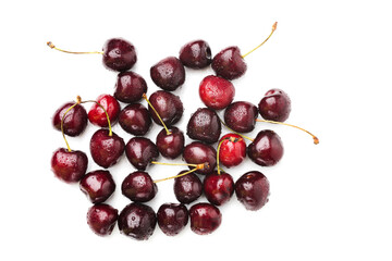 Juice and fresh cherry