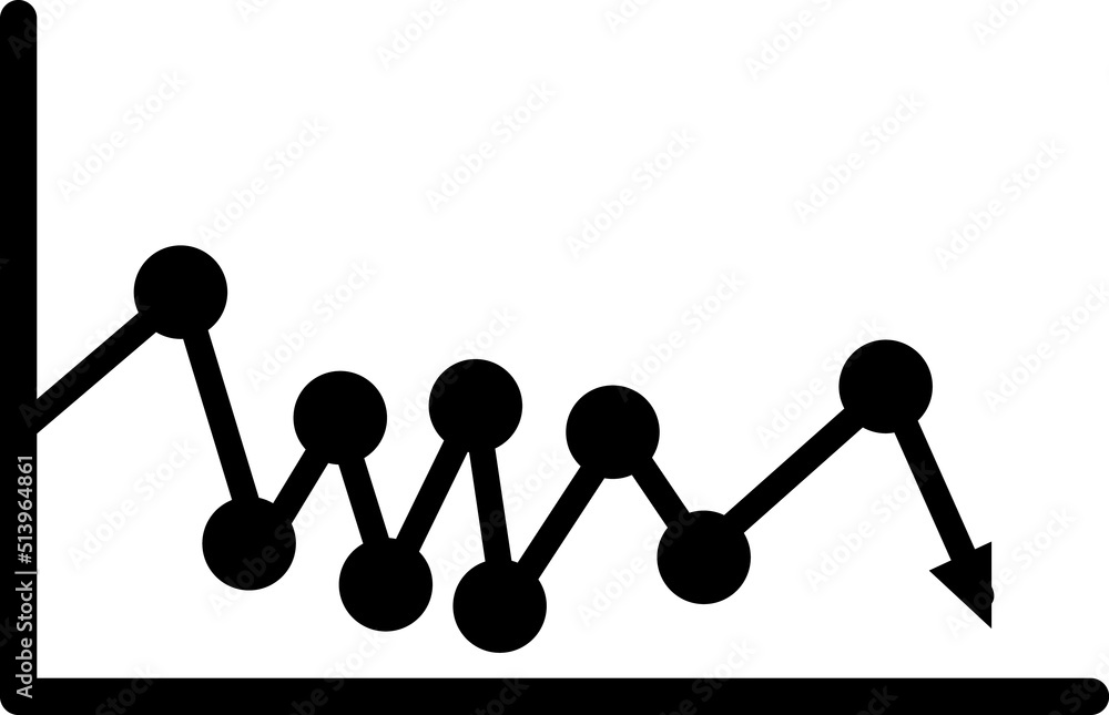 Aufkleber regression business icon. simple illustration of regression business vector icon for web design.eps