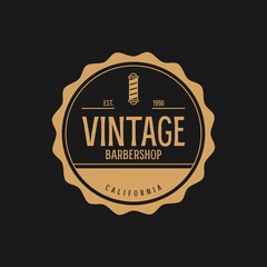 Barber vintage logo design for brand, ads, poster, sign, and more