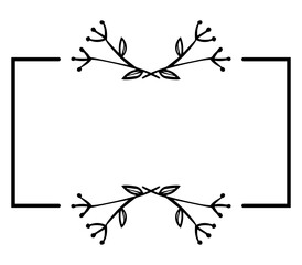 rectangle floral frame