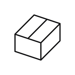 Editable package box line icon. Vector illustration isolated on white background. using for website or mobile app
