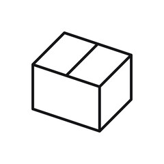 Editable package box line icon. Vector illustration isolated on white background. using for website or mobile app