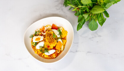 Mixed Thai Food Selections Salads, Grilled Chicken 