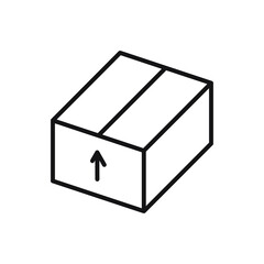 Editable package box line icon. Vector illustration isolated on white background. using for website or mobile app