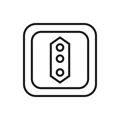 Editable Electric socket line icon. Vector illustration isolated on white background. using for website or mobile app