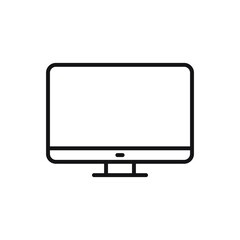 Editable computer screen monitor line icon. Vector illustration isolated on white background. using for website or mobile app