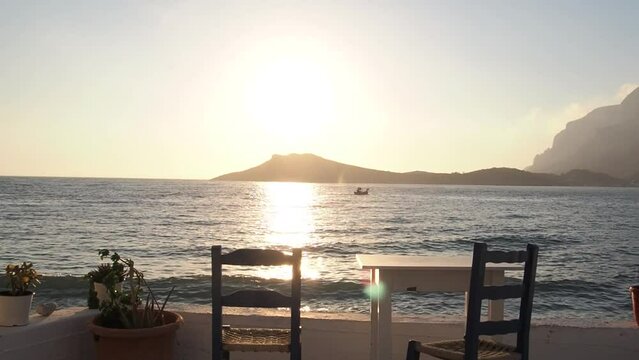 Sunset in greek island