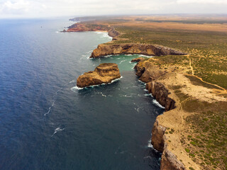 Cabo Sao Vicente, Sagres, Portugal. Farol do Cabo Sao Vicente (built in october 1851) Cabo de Sao...