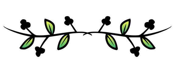 colorful floral divider