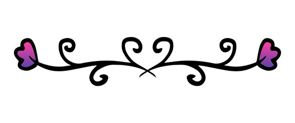 colorful floral divider