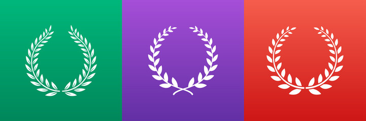 Laurel wreath award icon vector illustration.