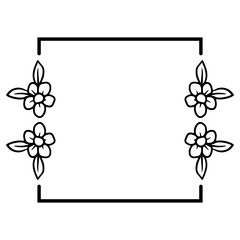 floral square frame