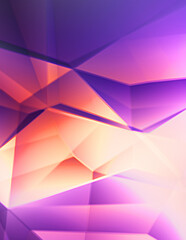 Fototapeta premium Light reflection abstraction. Fractal background. Geometric composition abstract wallpaper. Minimalist geometrical backdrop. Design for poster, brochure, presentation, website.