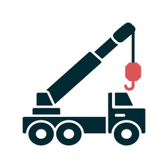 Fototapeta premium Crane truck Icon