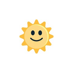 Sun Slightly Smiling Face flat icon