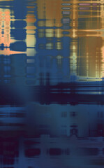 Urban grunge background with geometrical pattern. Linear colorful texture. Futuristic wallpaper of a decaying texture..