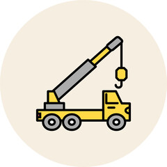 Naklejka premium Crane truck Icon