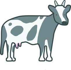 Clip art of cow animal