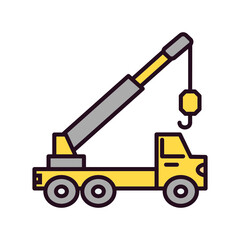 Naklejka premium Crane truck Icon