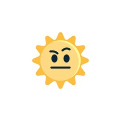 Sun Face with Raised Eyebrow flat icon