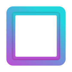 gradient square paper cut frame
