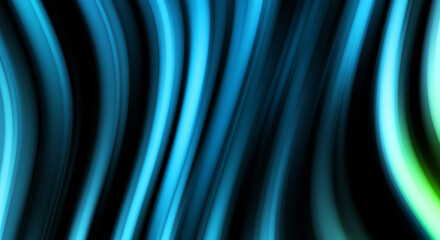 Colorful smooth lines on black background. Liquid and fluid vibrant color waves flowing in the dark. Graphic illustration for wallpaper, banner, background, card, book, cover, poster, banner, brochure