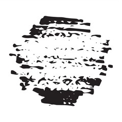 Grunge circle hand painted with ink paint