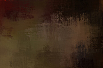Background with crossed wild brush strokes. Colorful and vibrant illustration. Painted art. Creative abstract painting.