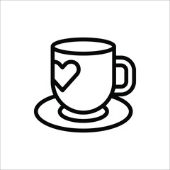 Cup icon, Coffee mug vector illustration on white background