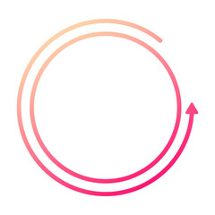gradient arrow circle frame