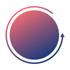 gradient arrow circle frame