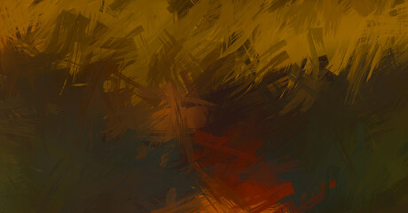 Abstract background of colorful brush strokes. Brushed vibrant wallpaper. Painted artistic creation. Unique and creative illustration.