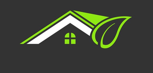 isolation écologique de la maison vecteur logo