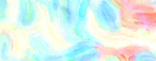 Modern brush strokes painting. Soft color painted illustration of soothing composition for poster, wall art, banner, card, book cover or packaging. Watercolor abstract painting with pastel colors.