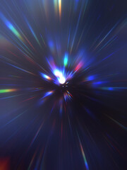 Glossy vibrant and colorful wallpaper. Light explosion star with glowing particles and lines. Beautiful abstract rays background.