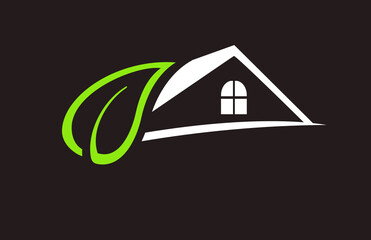 maison écologique vecteur logo
