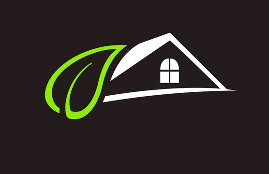 maison &eacute;cologique vecteur logo
