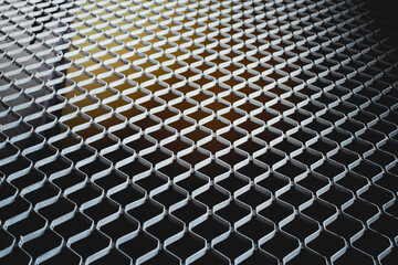 Naklejka premium Metal mesh fence texture. Background
