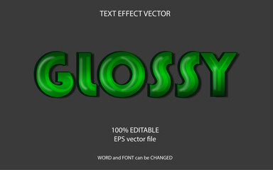 vector text effect editable glossy