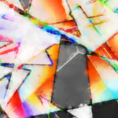 Modern art. Colorful contemporary artwork. Color strokes of paint. Brushstrokes on abstract background. Brush painting.