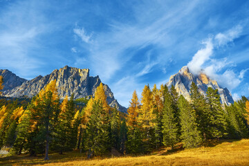 Italian Dolomites an autumn day