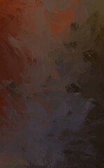 2D illustration of colorful brush strokes. Decorative texture painting. Vibrant paint pattern backdrop.